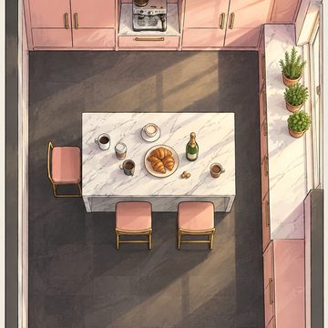 Kitchen seen from above