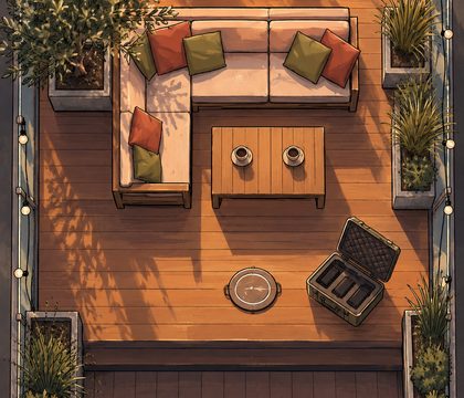 Rooftop seen from above