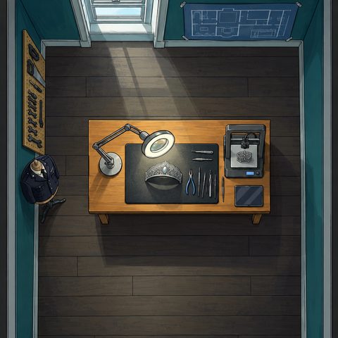 Workshop seen from above