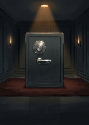 The stash: a safe in a dark corridor